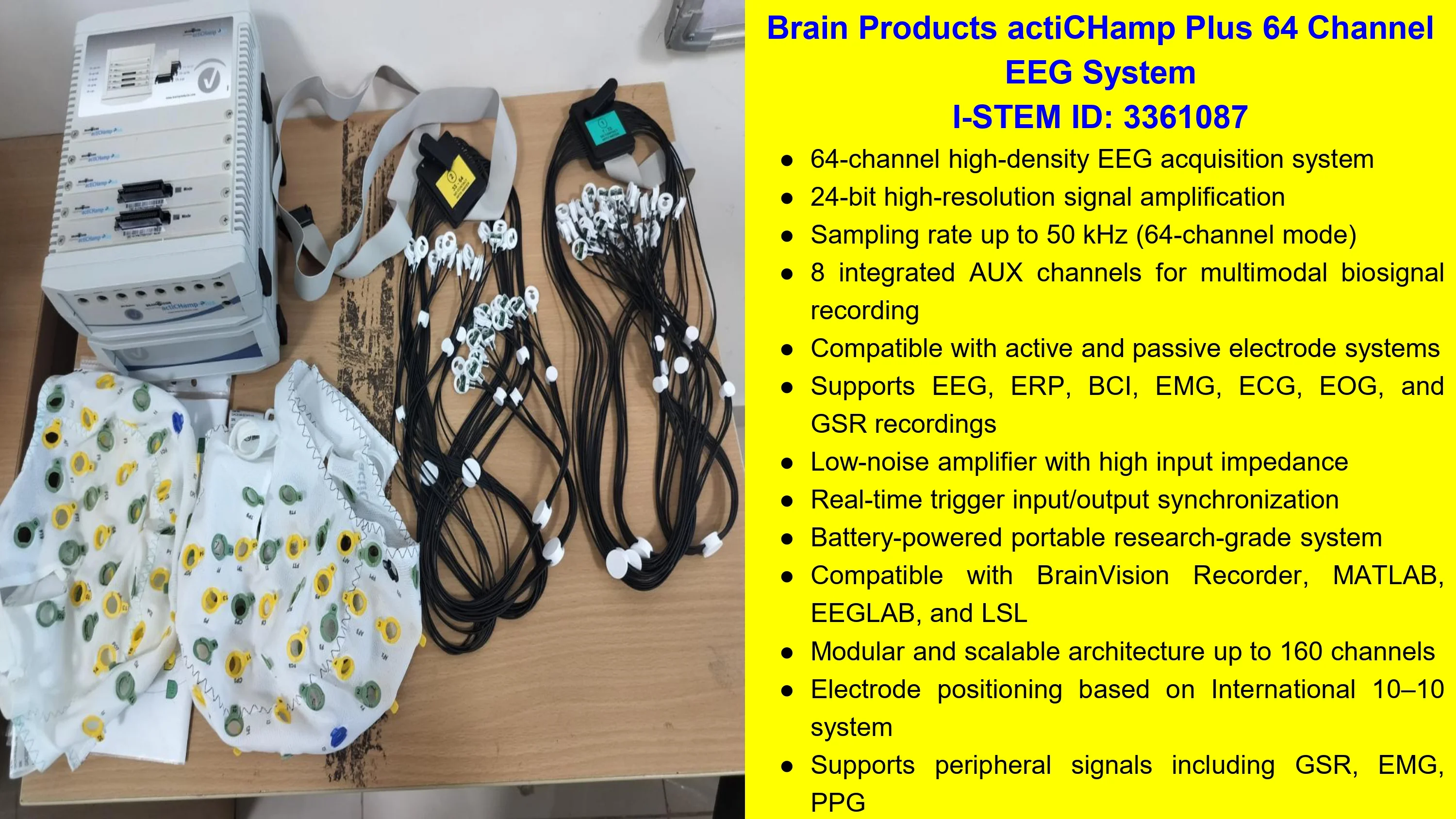 Advanced 64 channel EEG system