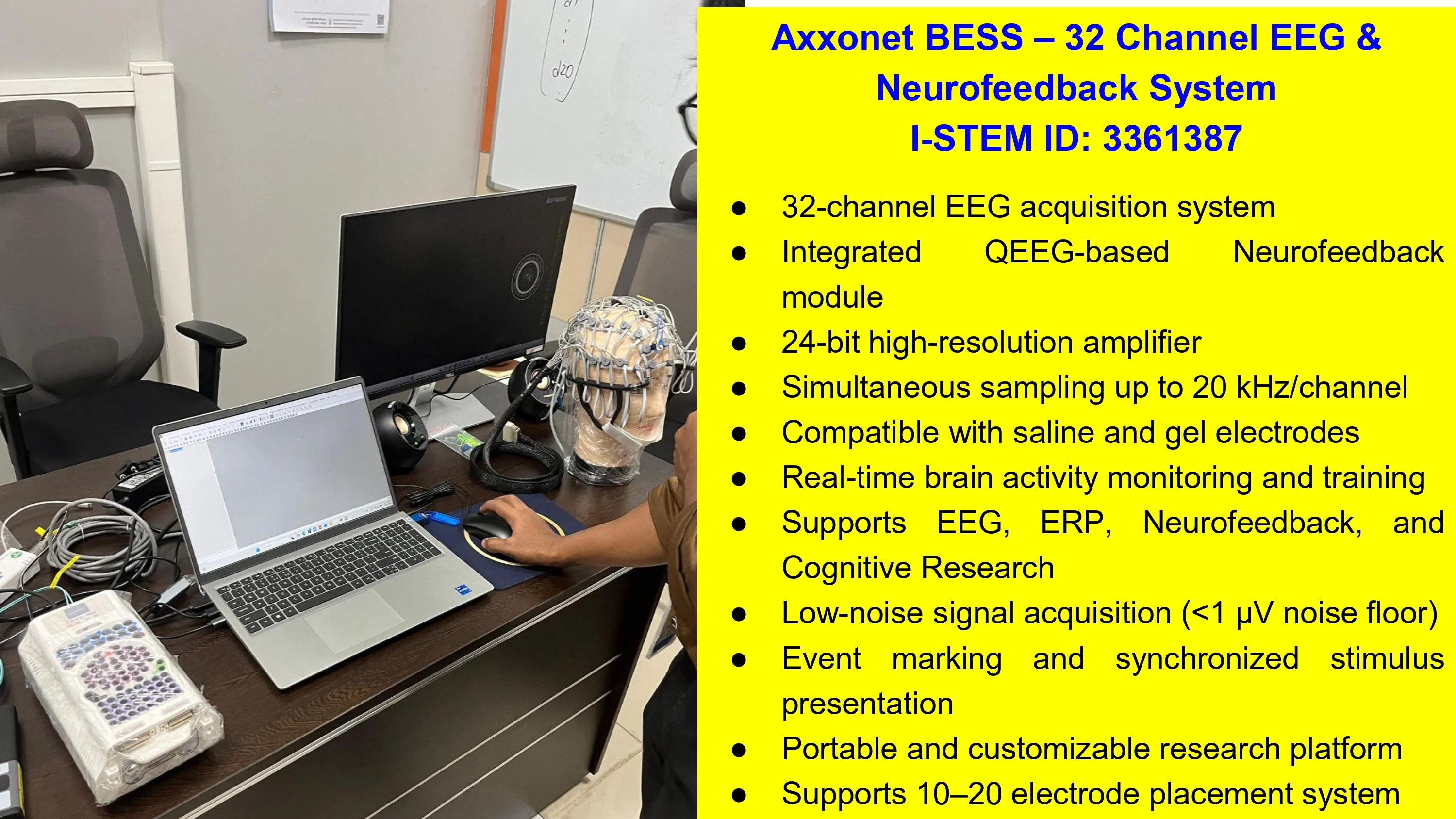 Axxonet BESS – 32 Channel EEG & Neurofeedback System