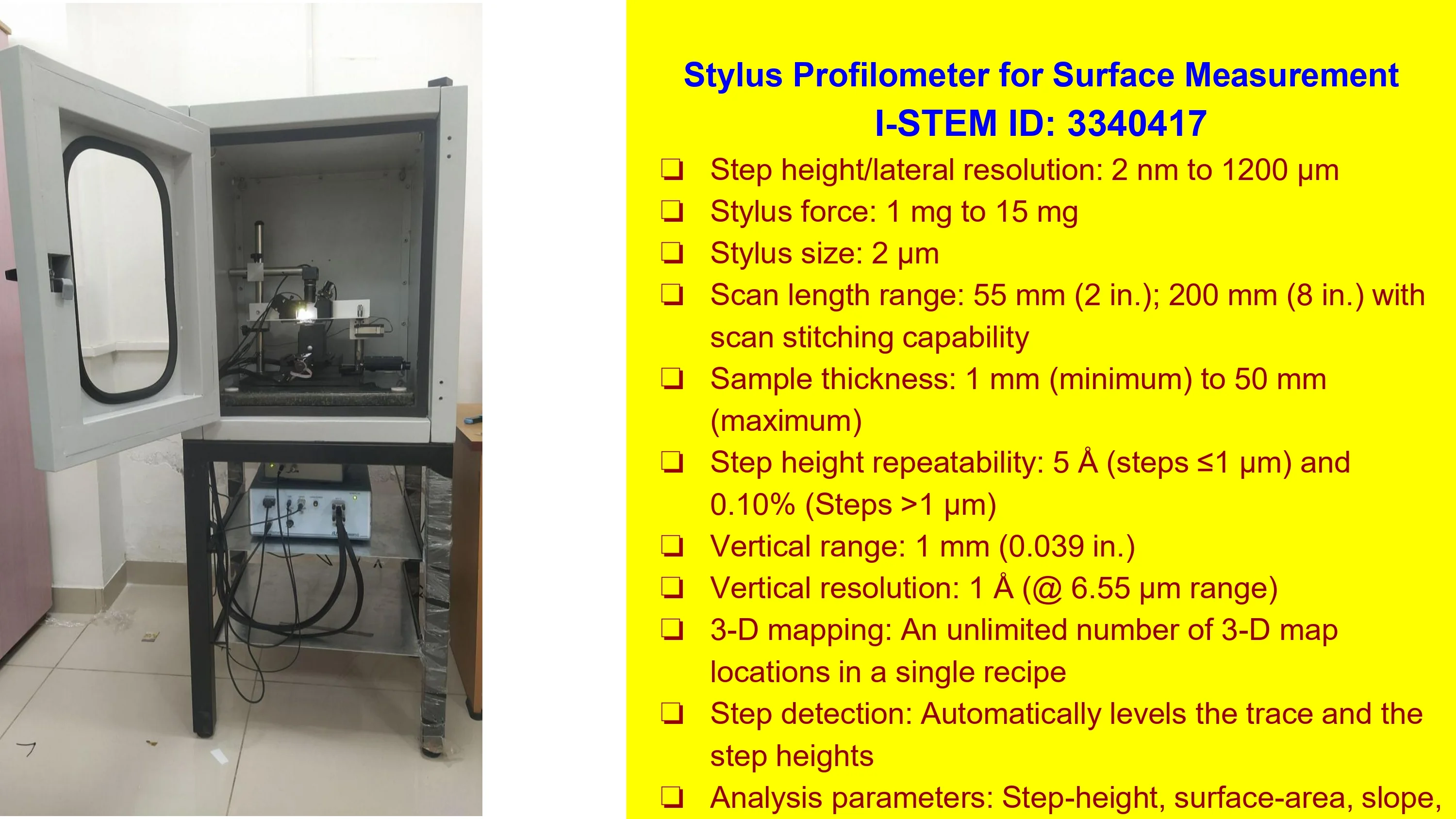 Stylus Profilometer for Surface Measurement